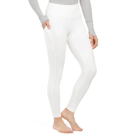 NEW Spyder Active Women Ivory Warming Fleece Lined Leggings